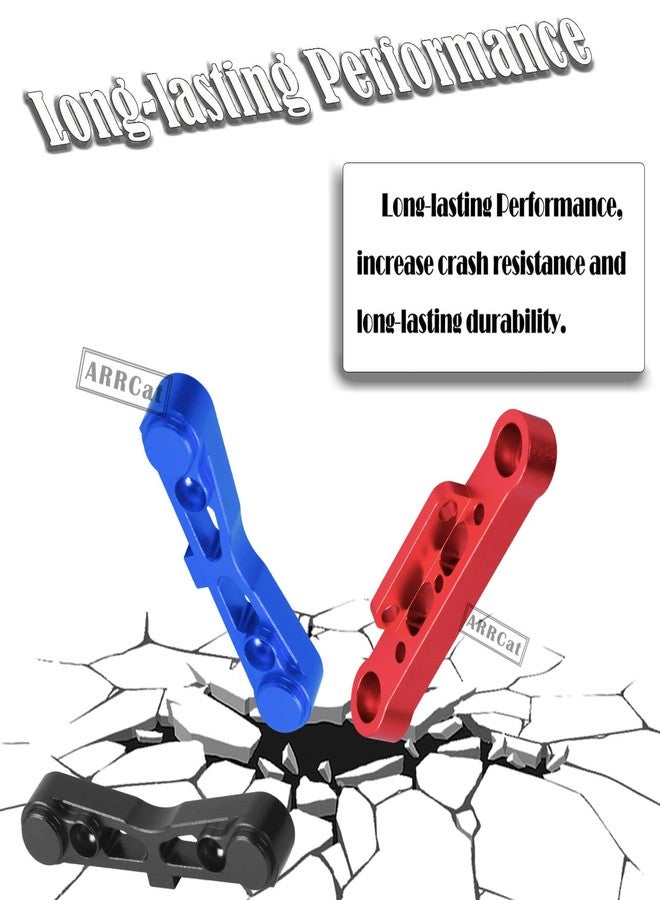 ARRCat Aluminum Rear Lower Arm Suspension Mount Set Upgrades Part for 1/8 Typhon Kraton Notorious 6S,Felony Infraction V2 Limitless Mojave Tailon 6S BLX,ARRCat RC Hops Up RC Upgrades Part,Red - Image 5